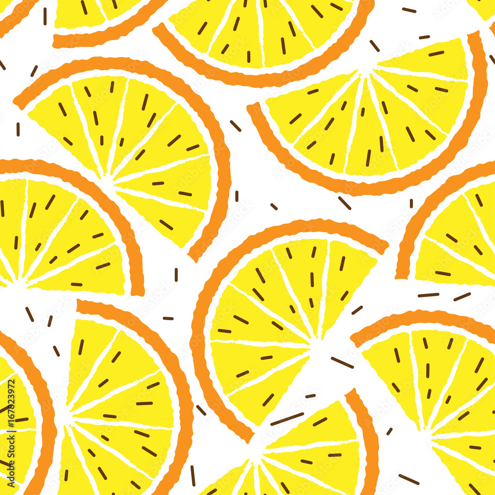 Tapeta Lemon and orange seamless