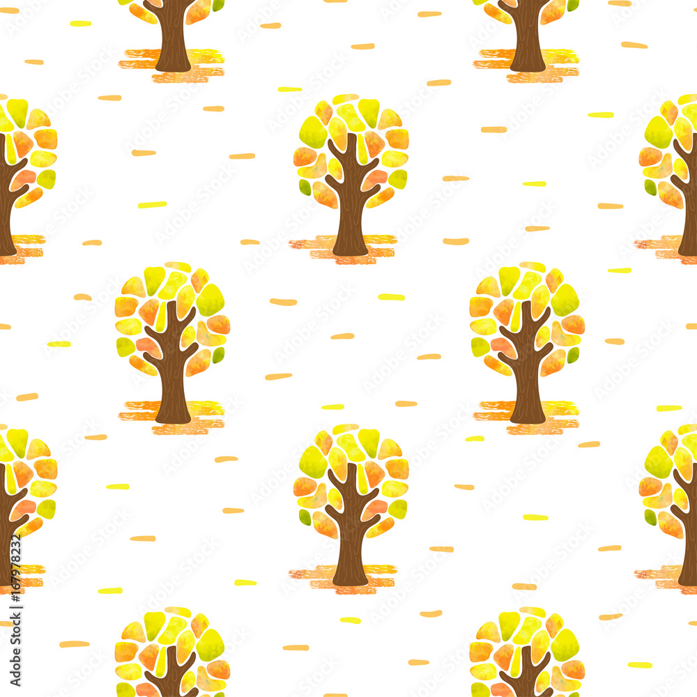 Tapeta Autumn pattern with abstract