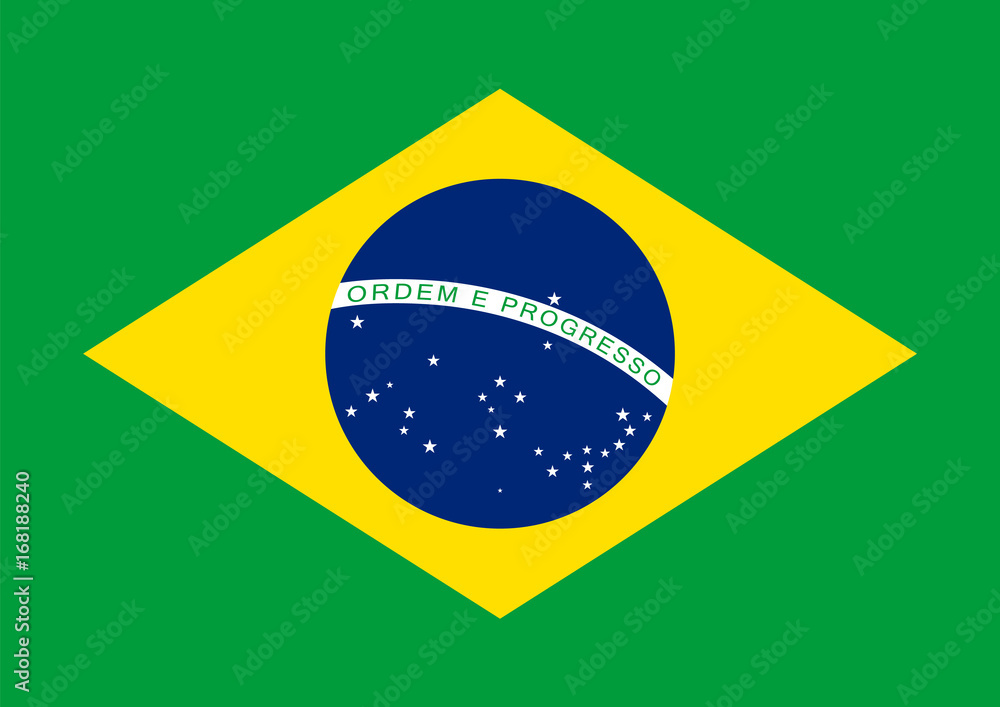 Fototapeta Brazil flag vector