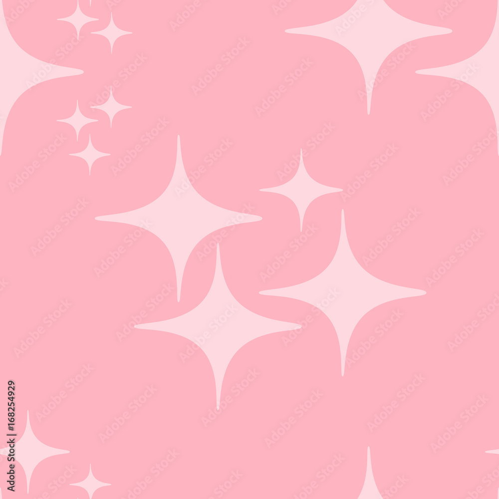 Tapeta Pink Star Repeat Pattern