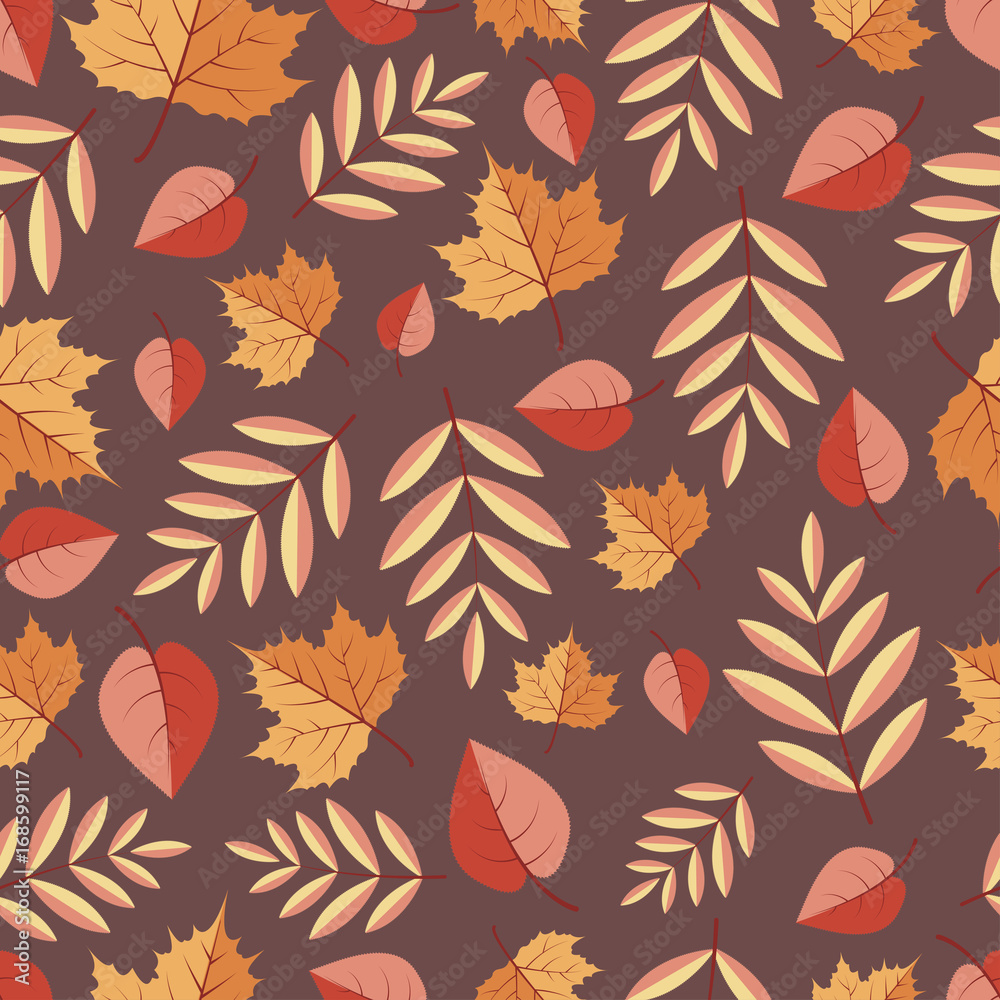 Tapeta Seamless pattern with autumn