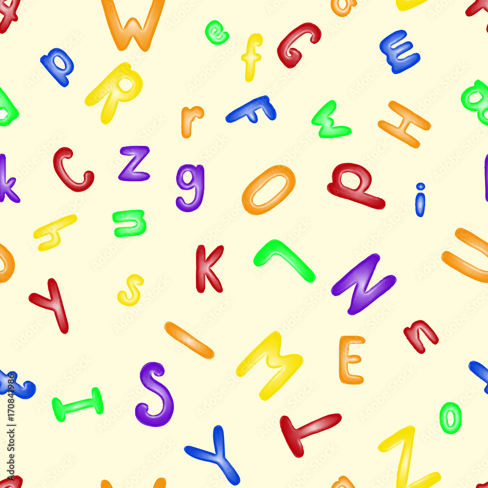 Tapeta Funny plastic letter. Alphabet