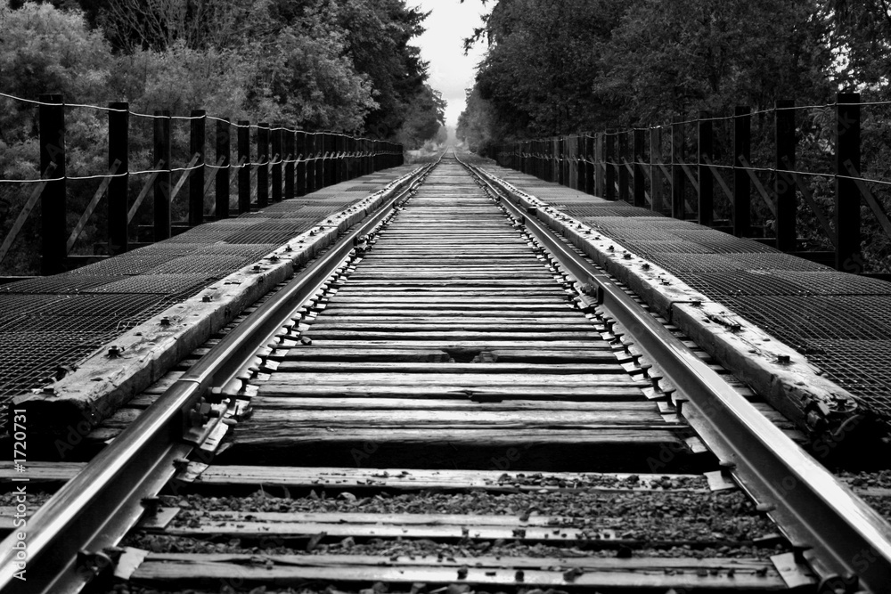 Obraz Kwadryptyk railroad lobridge