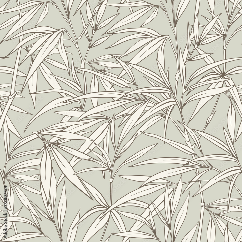 Tapeta Seamless pattern with bamboo