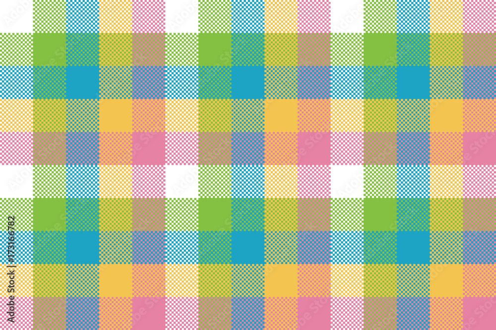 Tapeta Baby color pixel plaid