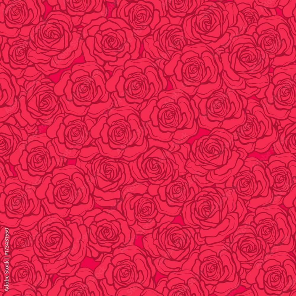 Tapeta Rose flower seamless pattern.