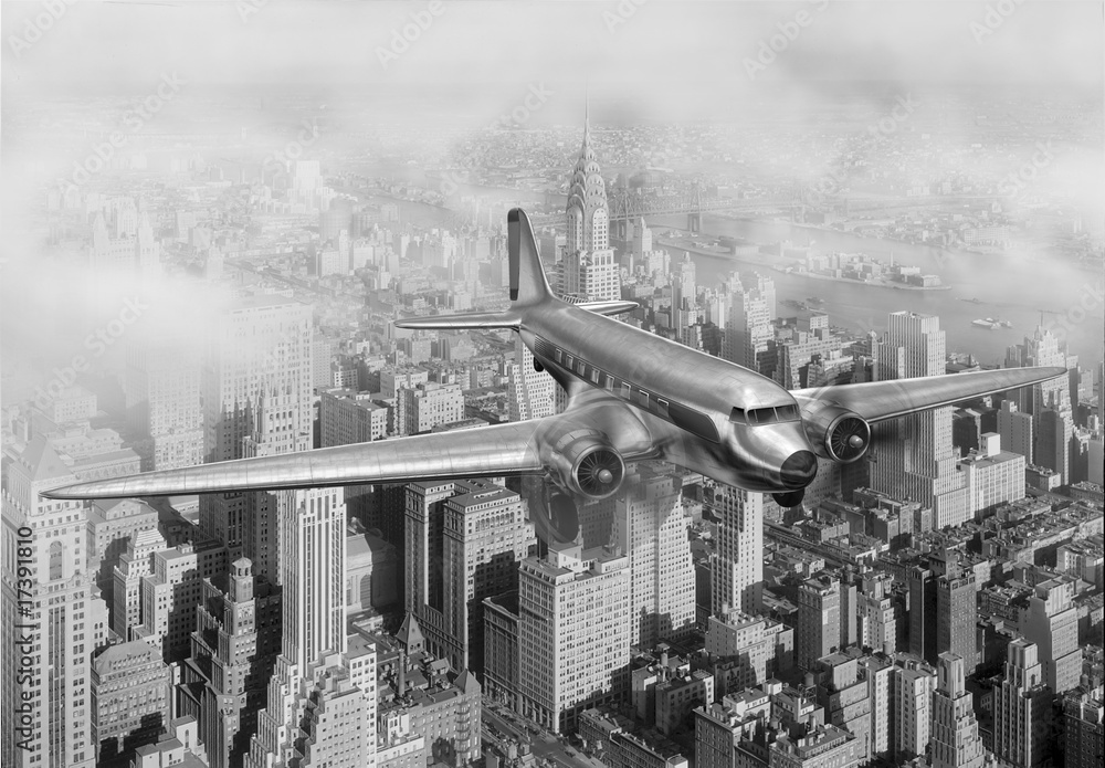 Fototapeta DC-3 Over NYC