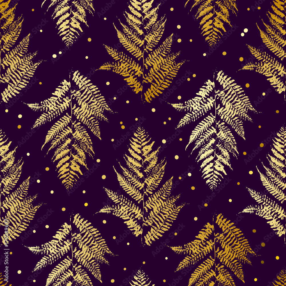 Tapeta Seamless pattern with golden