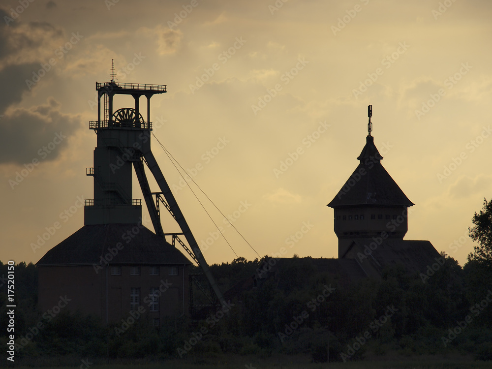 Obraz Tryptyk Altes Bergwerk bei Lehrte