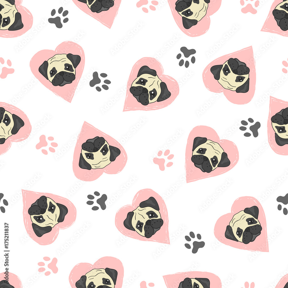 Tapeta Seamless pattern with cute