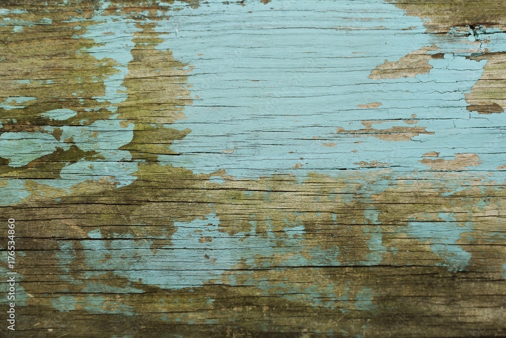Obraz Tryptyk Rustic blue distressed wooden