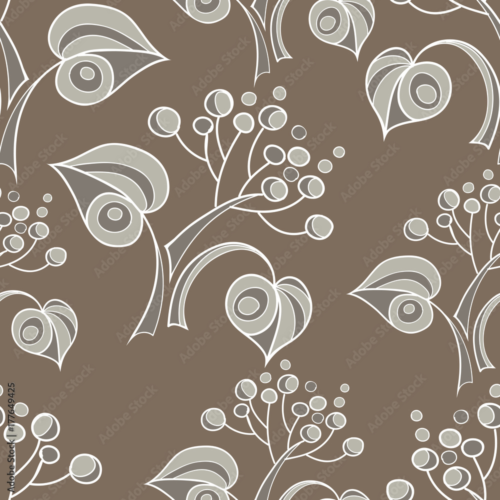 Tapeta Seamless pattern with linden