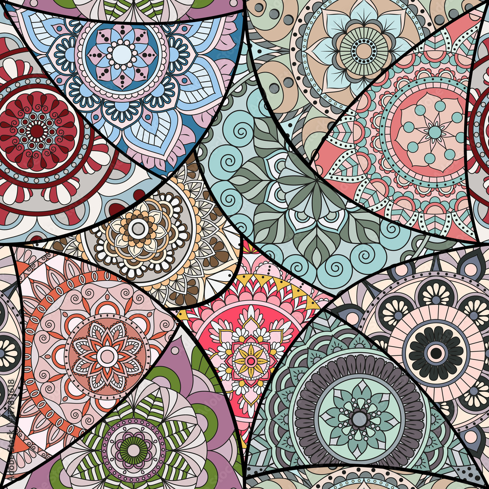 Tapeta Seamless pattern tile with