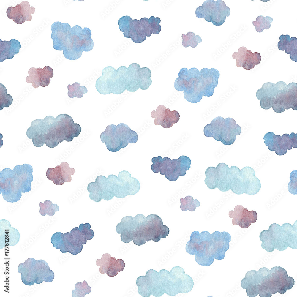 Fototapeta Seamless pattern of soft blue
