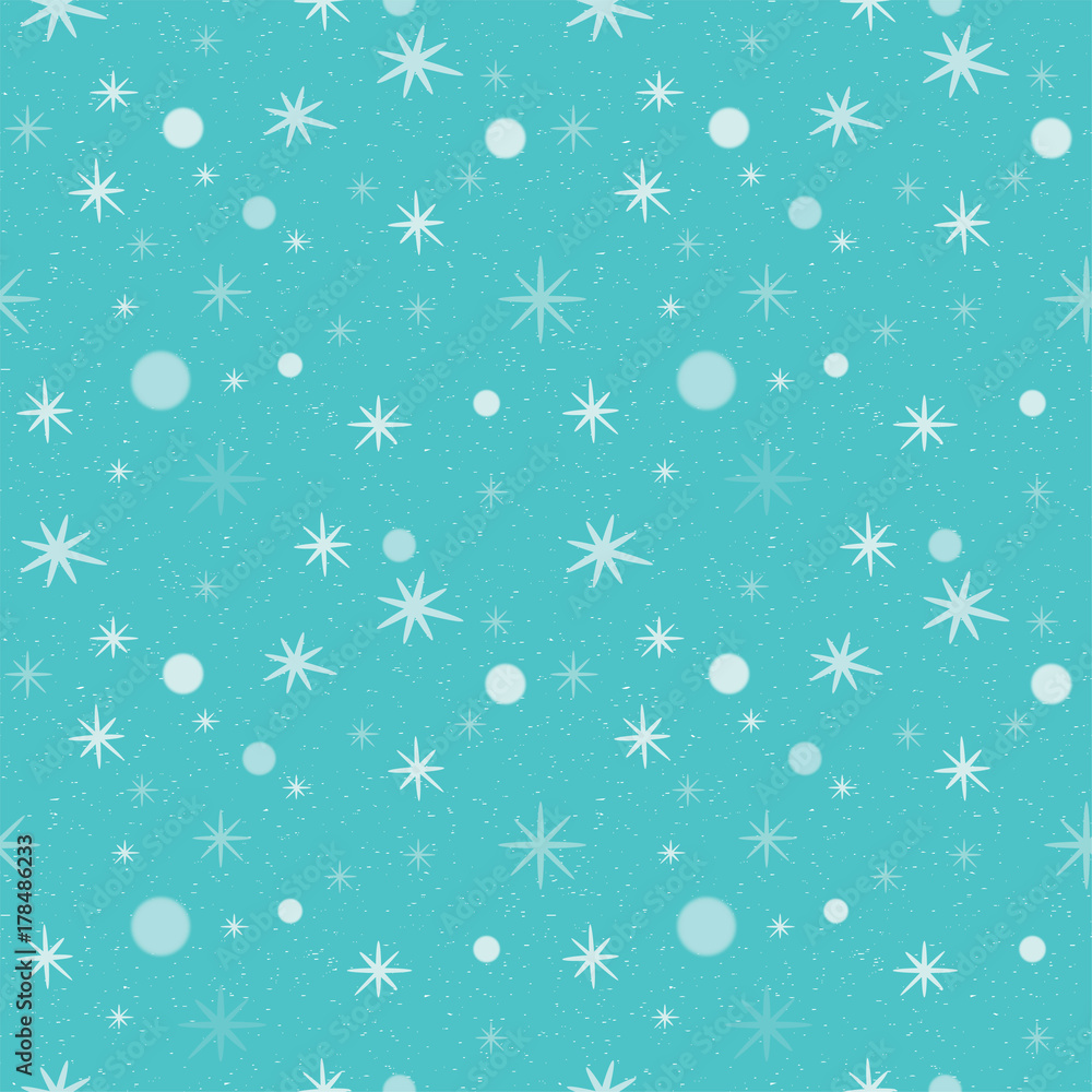 Fototapeta Turquoise winter pattern with