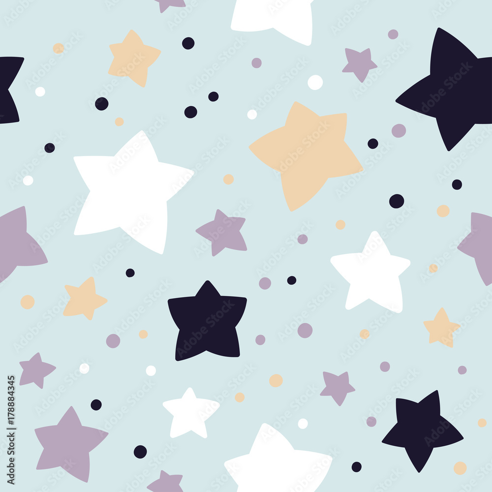 Fototapeta Seamless pattern with stars.