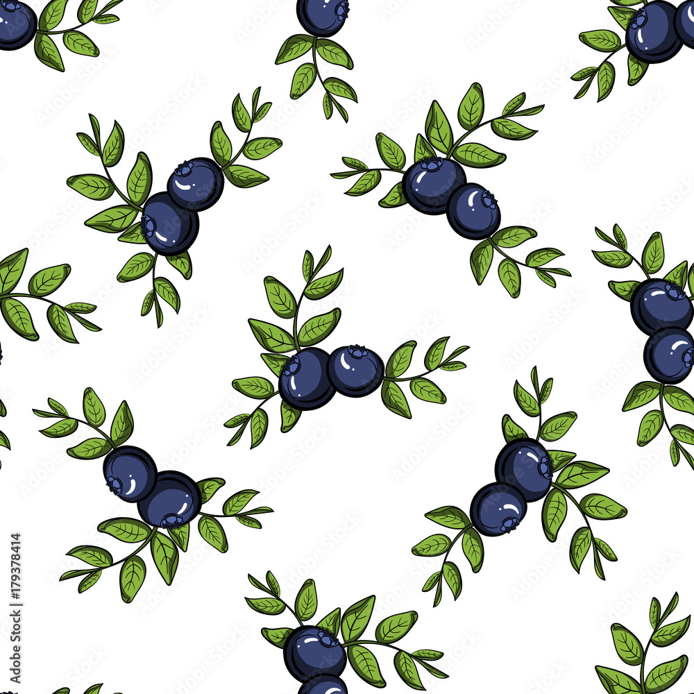 Tapeta Blueberry Pattern 1