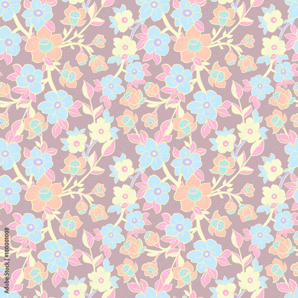 Tapeta Floral seamless pattern. Hand