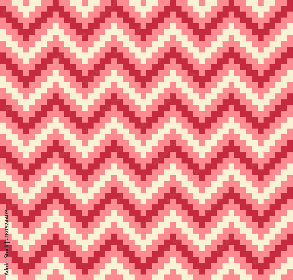 Tapeta Zigzag seamless pixel pattern
