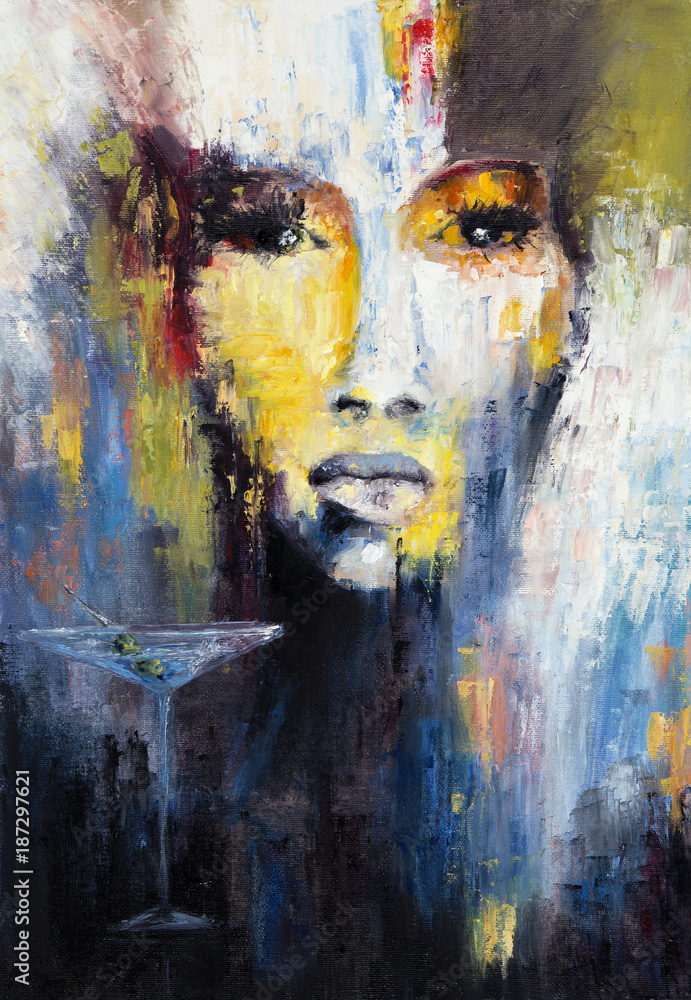 Obraz Pentaptyk Abstract woman