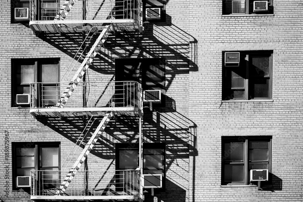 Obraz Kwadryptyk fire escape New York