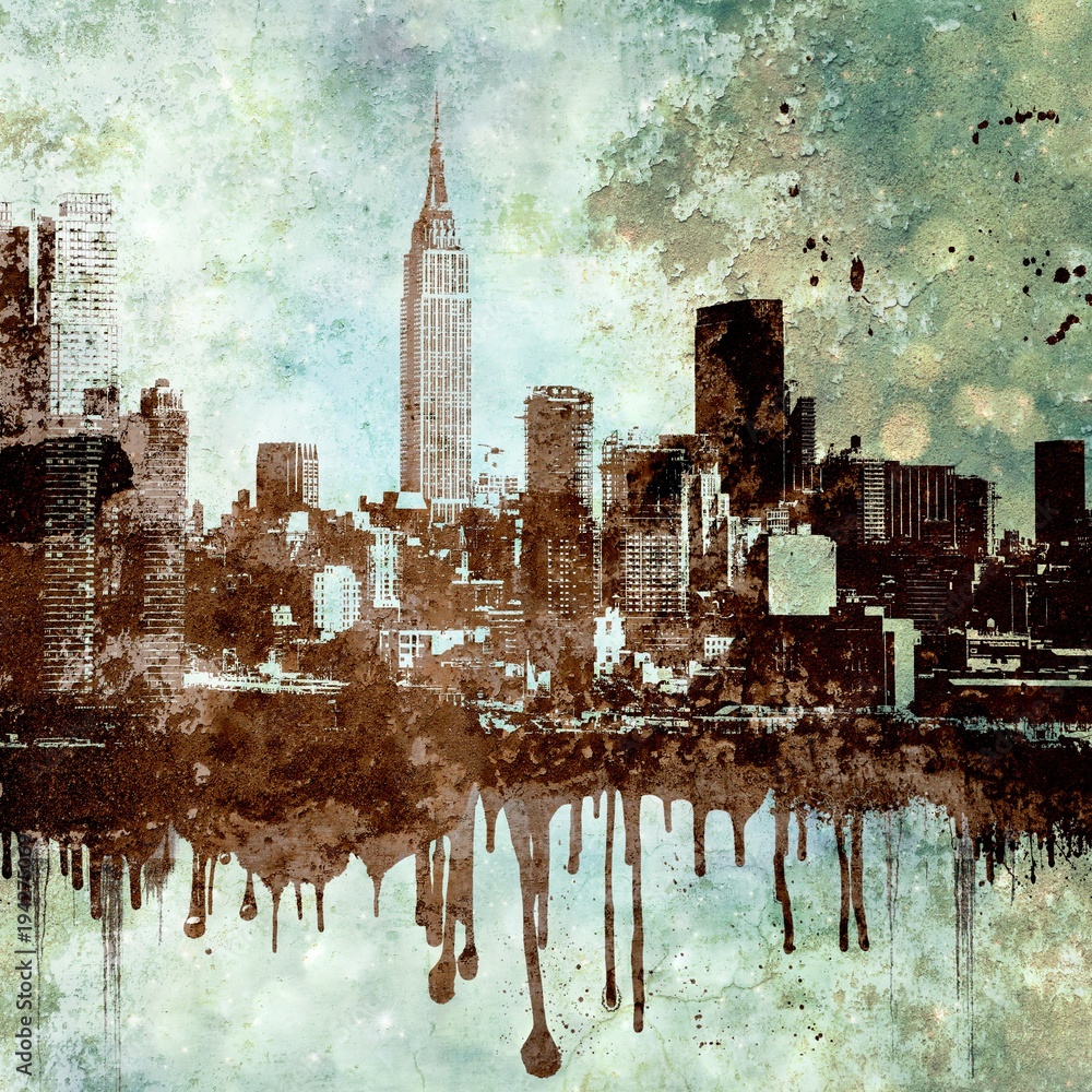 Fototapeta Grunge textured New York city
