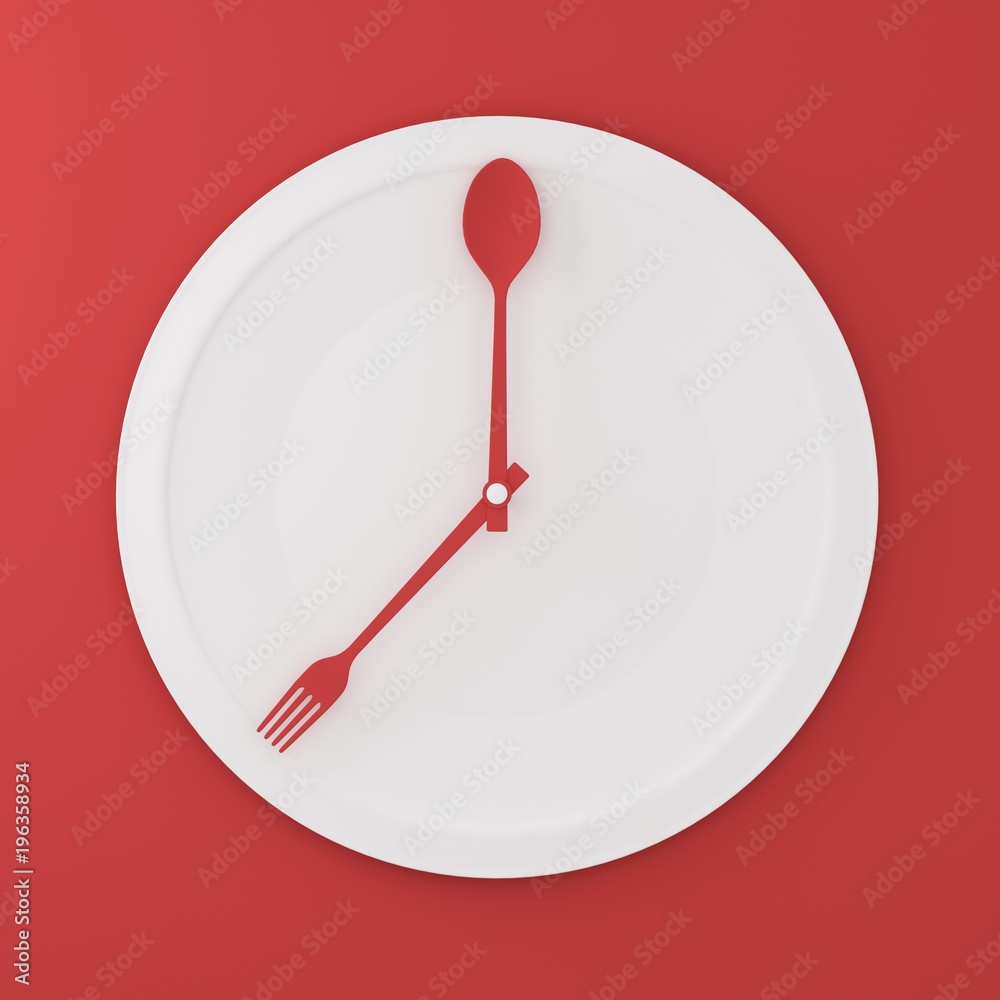 Obraz Tryptyk Top view of Spoon and fork on