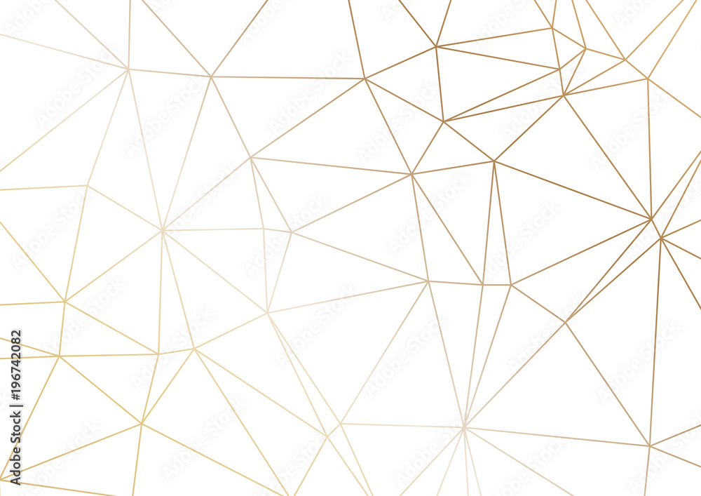 Obraz Dyptyk Gold polygonal texture. Vector