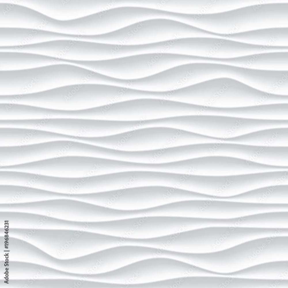 Fototapeta White wave pattern background