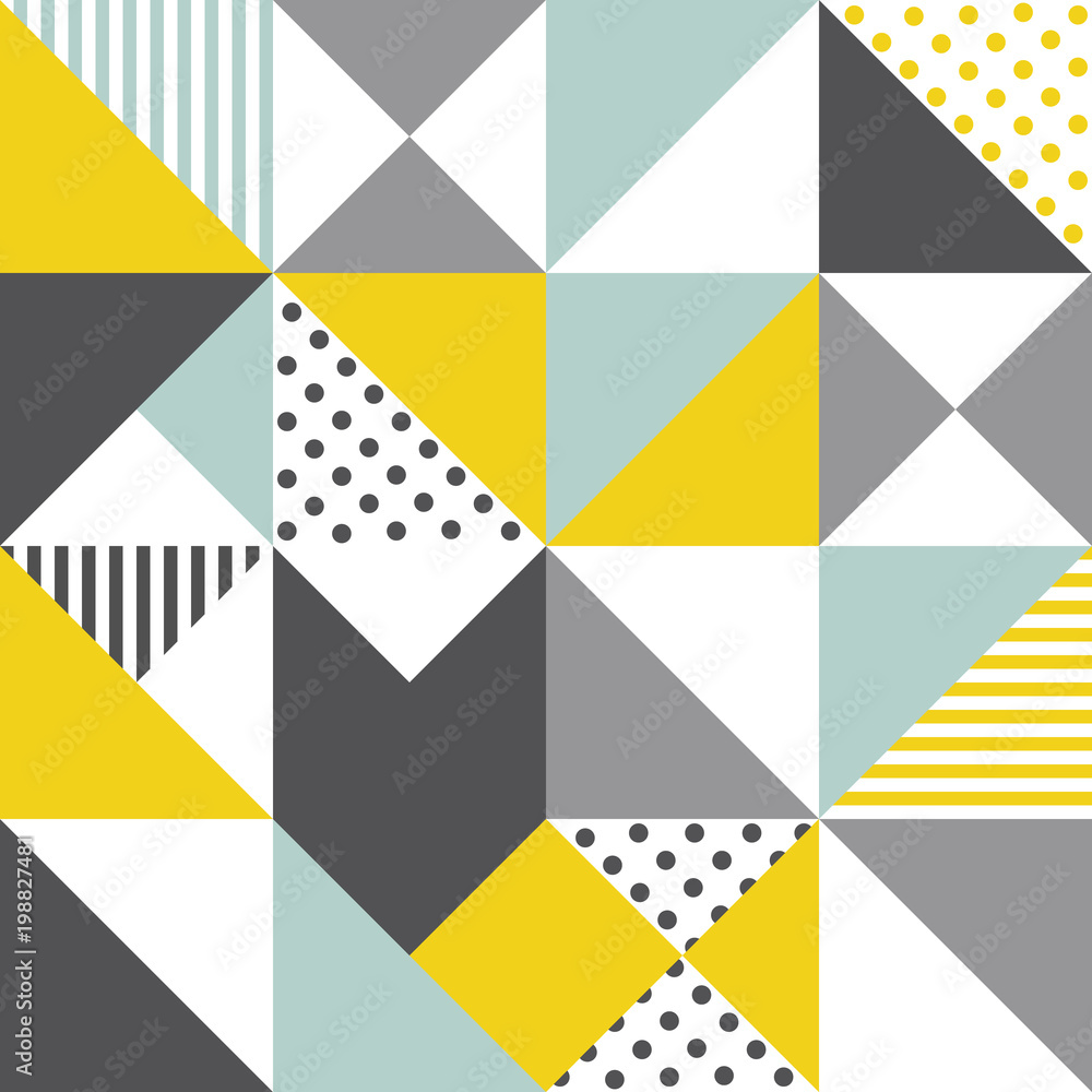 Obraz Tryptyk Seamless geometric pattern.