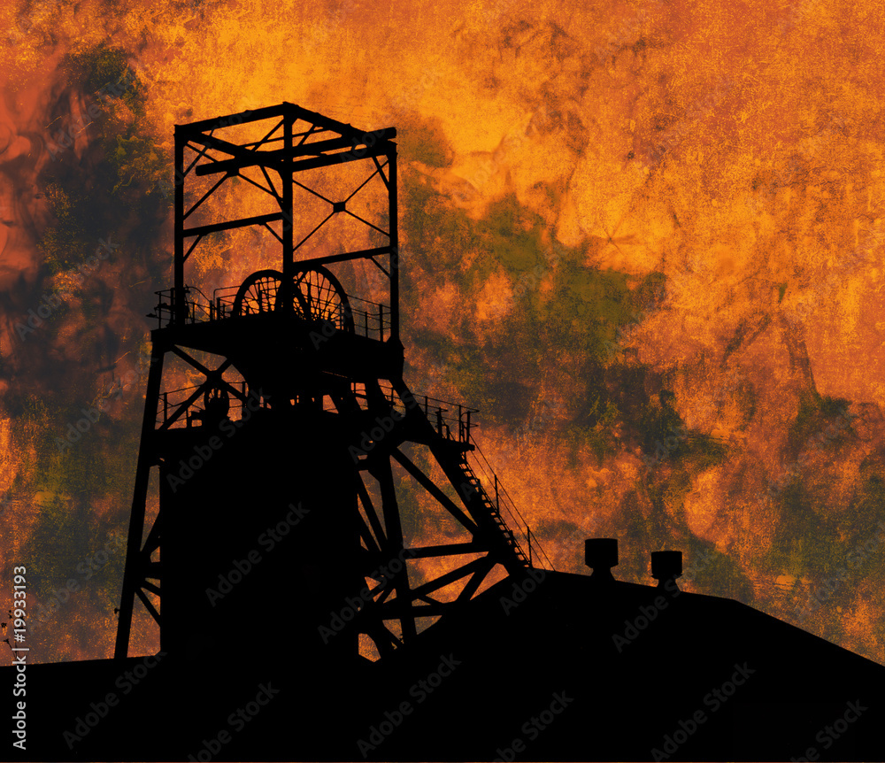 Obraz Tryptyk Coal Industry