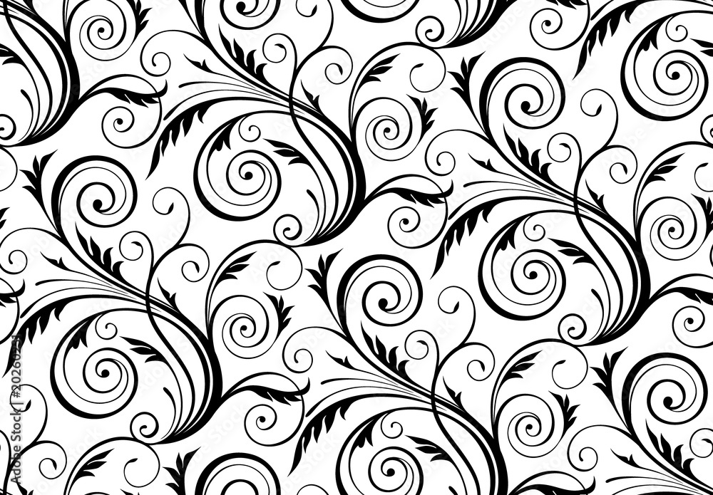 Fototapeta vector seamless floral pattern