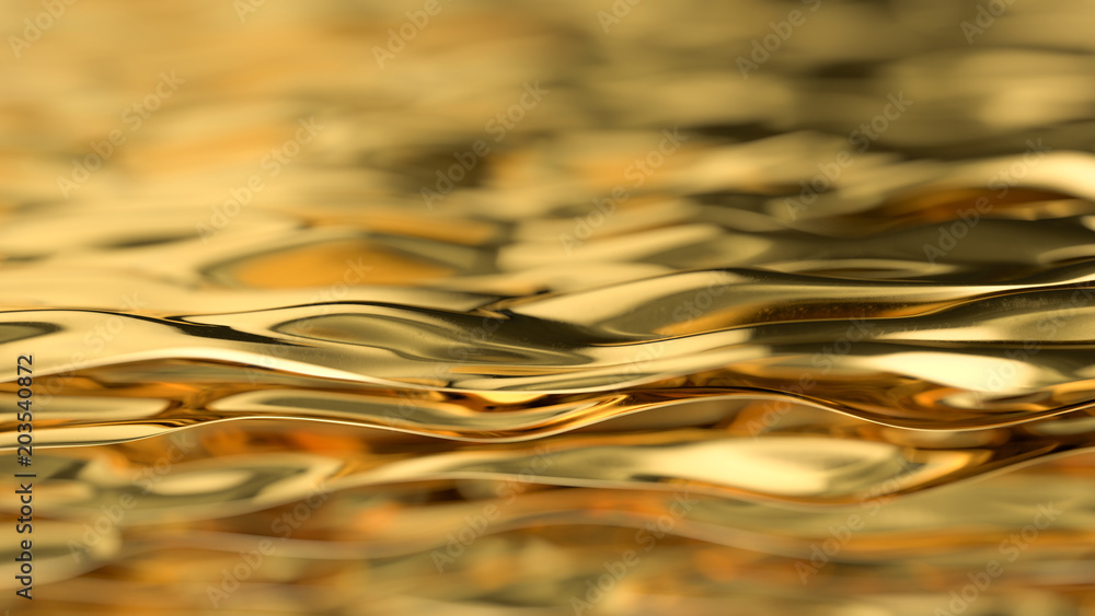 Obraz Tryptyk Golden wave background. Gold