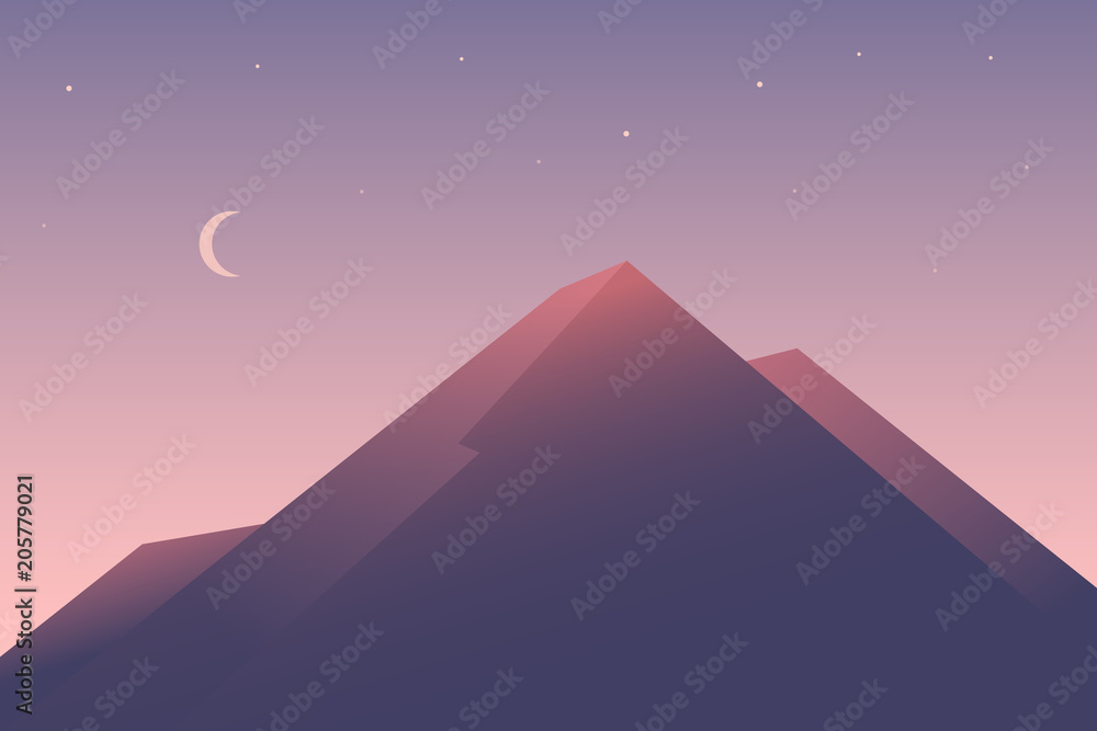 Obraz na płótnie Sunset in the mountains