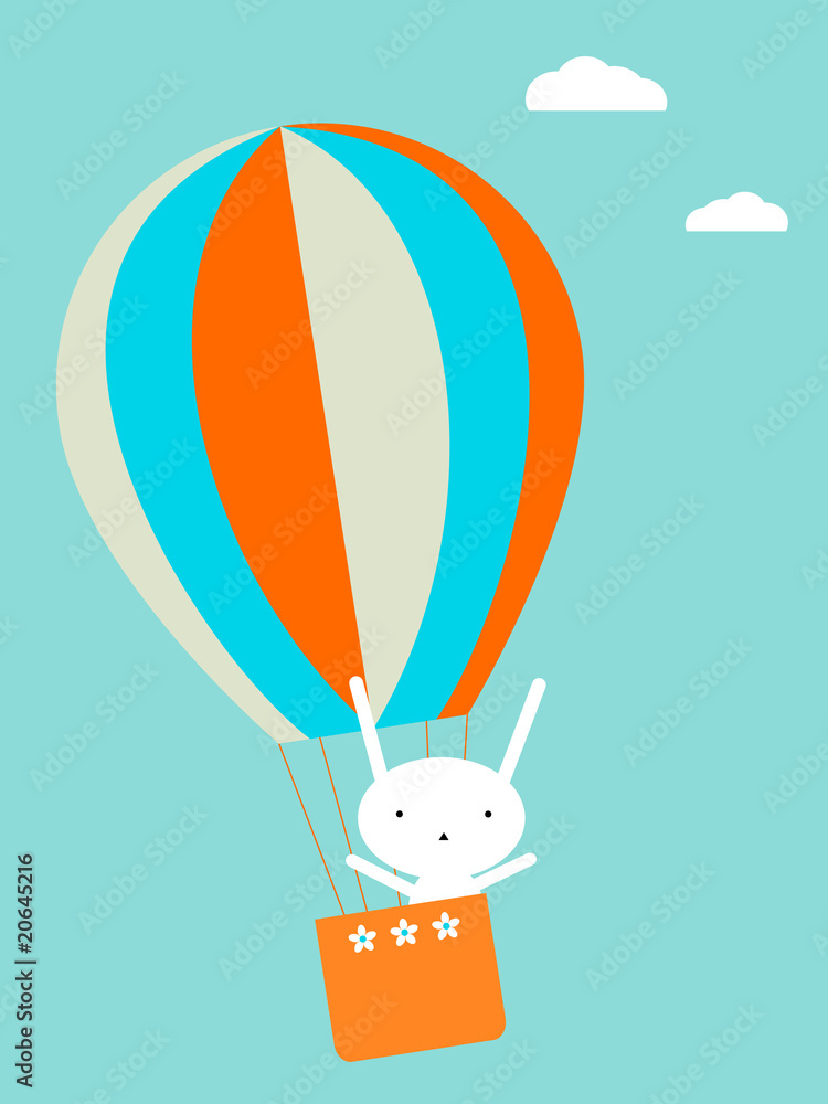 Obraz Tryptyk Balloon flying