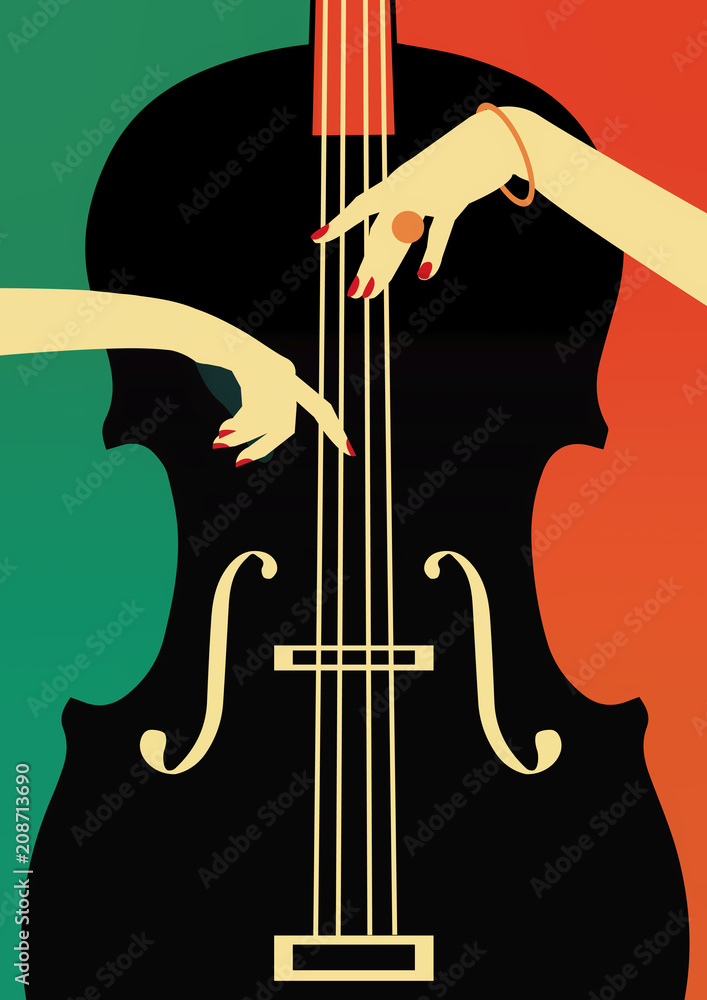Obraz Tryptyk Jazz music festival, poster