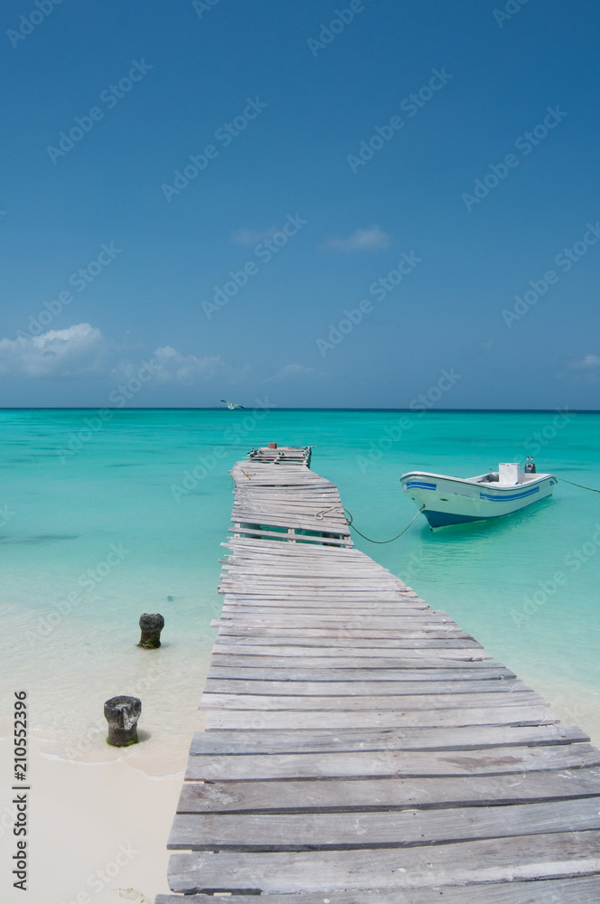 Obraz Dyptyk caribbean sea dock