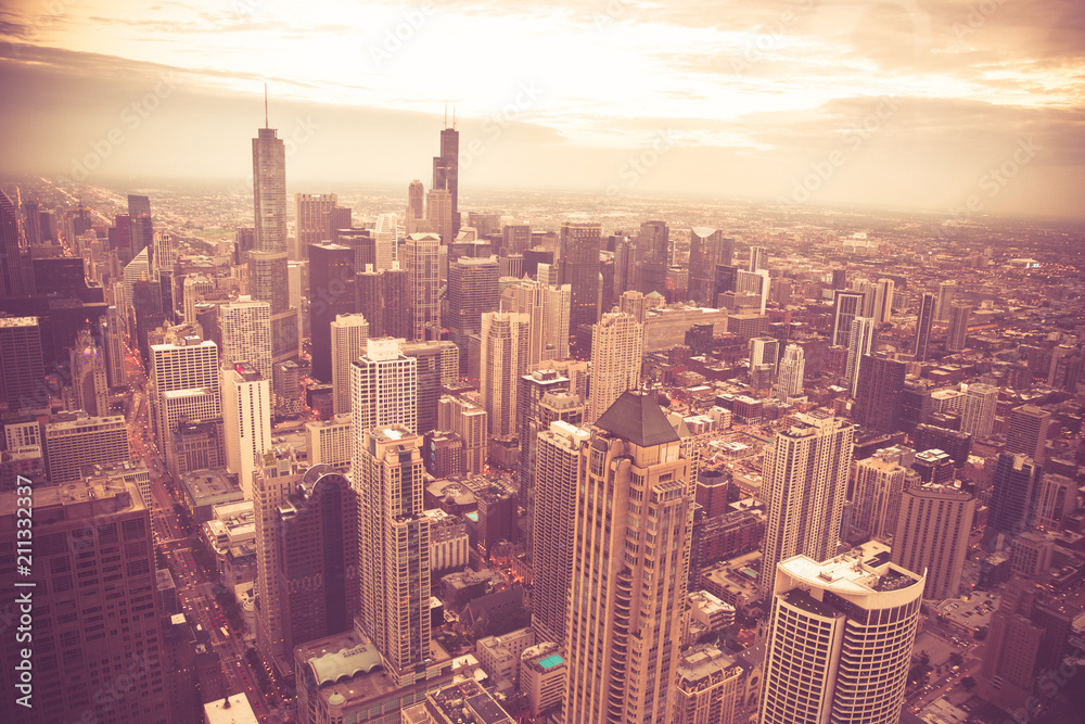 Fototapeta Chicago Illinois skyline