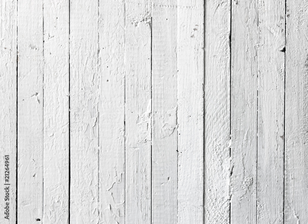 Fototapeta Grunge white painted wooden