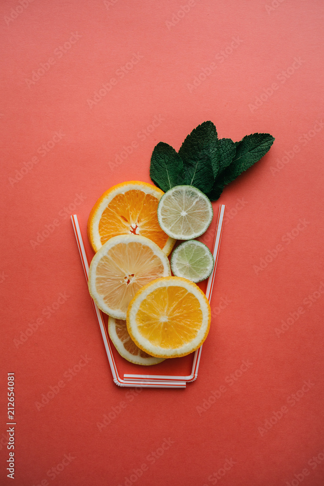 Obraz Dyptyk Conceptual photography. Citrus