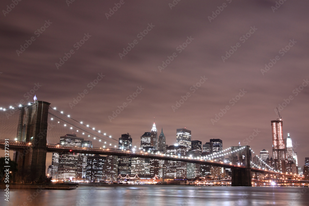 Fototapeta Brooklyn Bridge and Manhattan