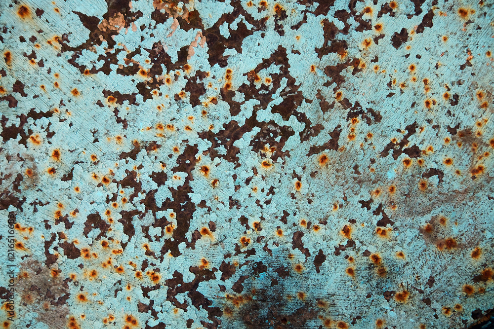 Obraz Tryptyk Rusty green metal texture