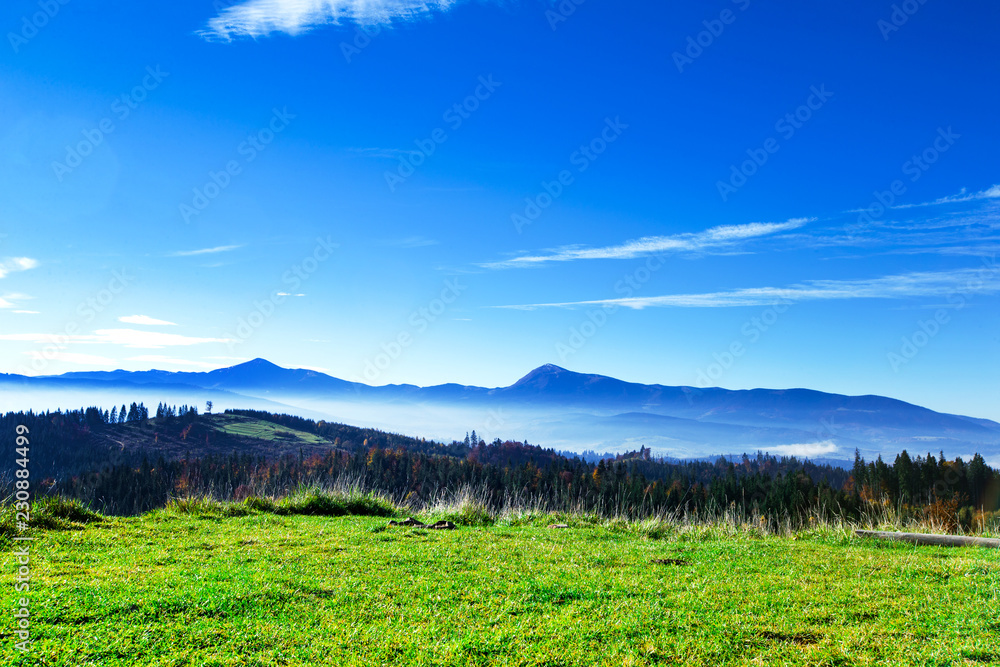 Fototapeta Carpathian mountain sunny