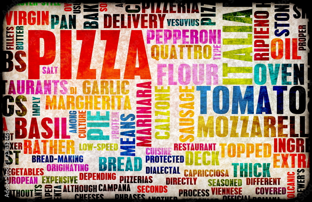 Obraz Pentaptyk Pizza