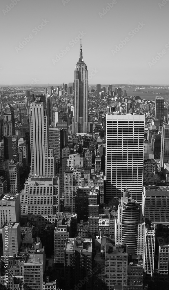 Fototapeta New York City Panorama black &