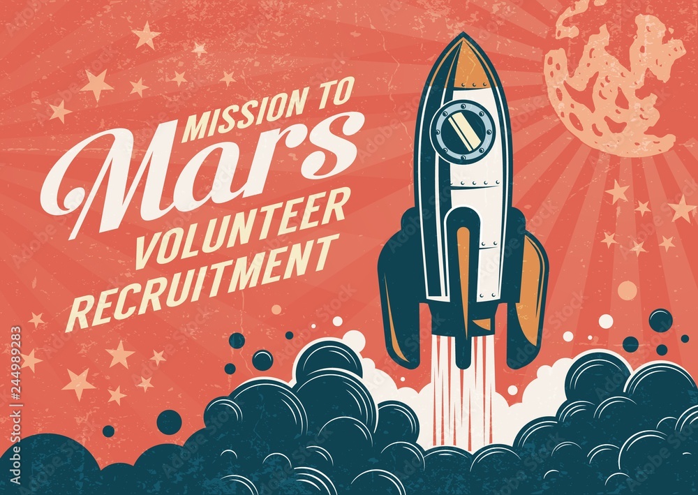 Obraz na płótnie Mission to Mars - poster in