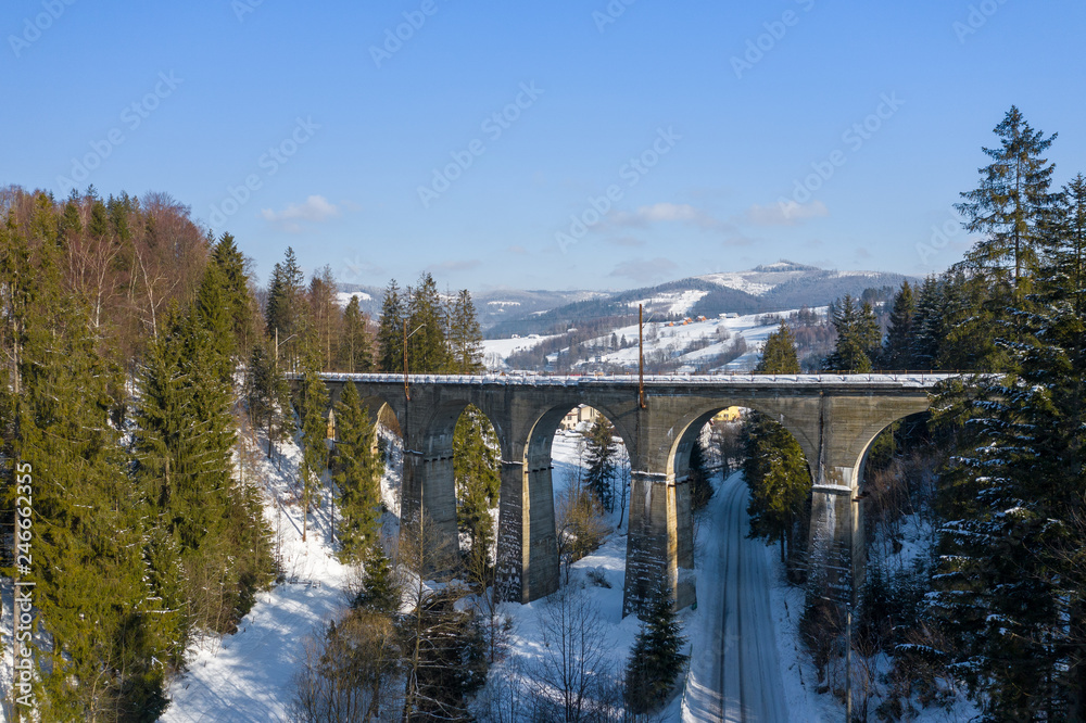Fototapeta Winter scenery in Silesian