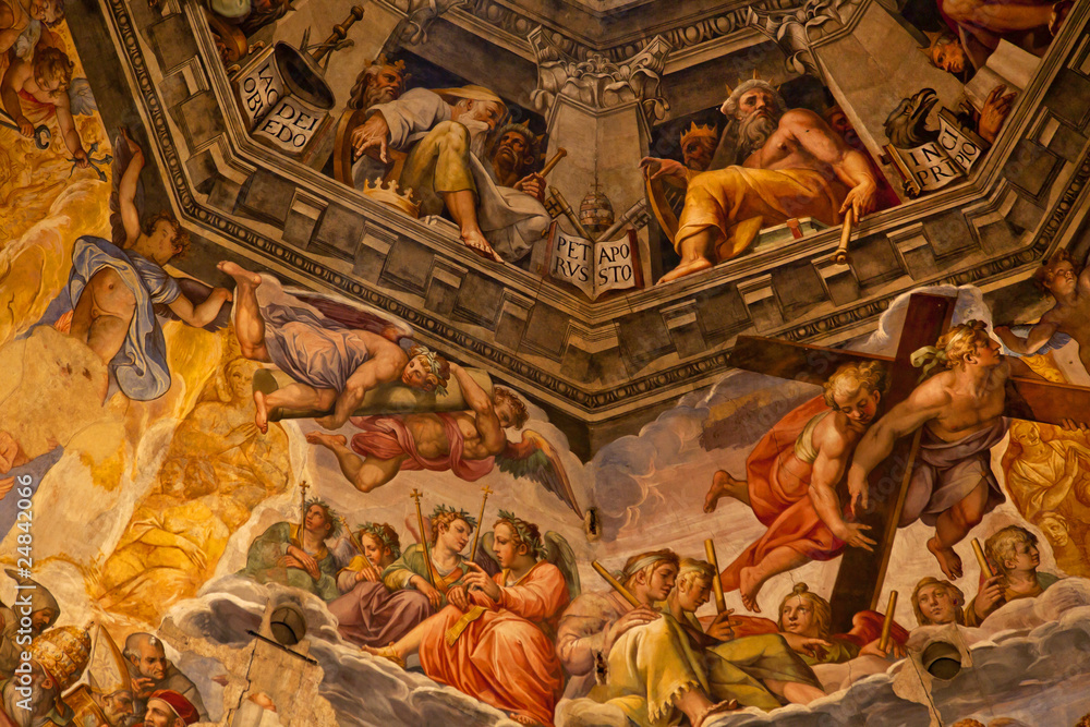 Obraz Dyptyk Vasari Fresco Dome Duomo