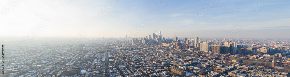 Obraz Pentaptyk Aerial panoramic photo