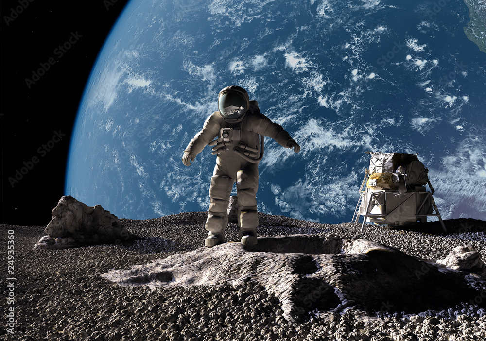 Obraz Tryptyk The astronaut
